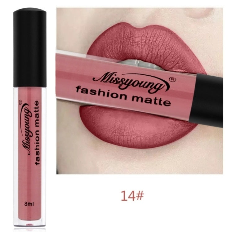 Lip Gloss Liquid Lipstick Non-Stick Cup Matte Makeup Lip Gloss Liquid Lipstick Non-Stick Cup Matte Makeup